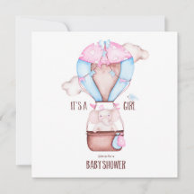 エレファントベビーシャワー招待状