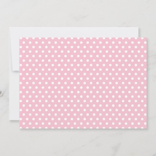 エレファントベビーシャワー招待状、ピンクとグレー 招待状 (裏面)