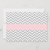 エレファントベビーシャワー招待状、ピンク金ゴールドグリッター 招待状 (裏面)