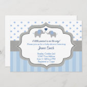 エレファントベビーシャワー招待状 招待状 (正面/裏面)