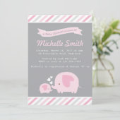 エレファントベビーシャワー招待状 招待状 (スタンド正面)