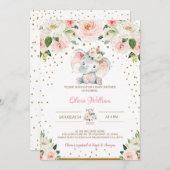 エレファントベビーシャワー招待状 招待状 (正面/裏面)