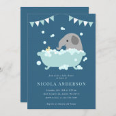 エレファントベビーシャワー招待状 招待状 (正面/裏面)