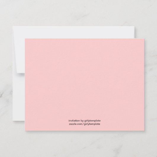 エレファントベビーシャワー招待状 招待状 (裏面)