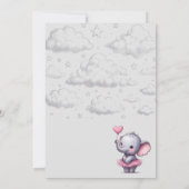 エレファントベビーシャワー招待状 招待状 (裏面)