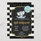 エレファントベビーシャワー招待状It a Boy 招待状 (正面/裏面)