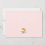 エレファントベビーシャワー-ピンク 招待状 (裏面)