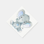 エレファントベビーシャワー、最初の誕生日パーティナプキンス スタンダードカクテルナプキン (角)