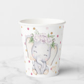 エレファントベビーシューワー紙カップ 紙コップ (裏面)