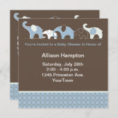 エレファントベビー招待状 招待状 (正面/裏面)