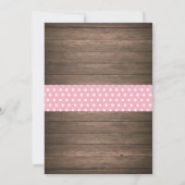 エレファントベ素朴ビーシャワー招待状ピンク 招待状 (裏面)