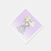 エレファントホットエアバルーンパープルベビーシャワー スタンダードカクテルナプキン (角)