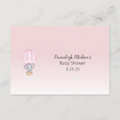 エレファントホットエアバルーンマママズベリーサイズベビー エンクロージャーカード (裏面)