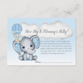 エレファントホットエアバルーンマママズベリーサイズ男の赤ちゃん エンクロージャーカード (正面)