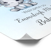 エレファントホットエアバルーン男の赤ちゃんウェルカムポスター ポスター (角)