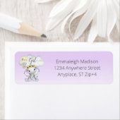 エレファントホットエアバルーン赤ちゃんシャワー差出人住所 ラベル (インサイチュ)