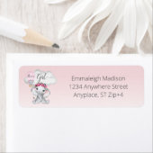 エレファントホットエアバルーン赤ちゃんシャワー差出人住所 ラベル (インサイチュ)