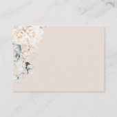 エレファントホワイトローゼズボホパンパスベビーガールシャワー エンクロージャーカード (裏面)