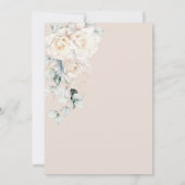 エレファントホワイトローゼズボホパンパスベビーガールシャワー 招待状 (裏面)