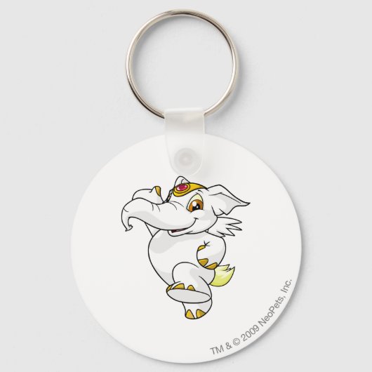 エレファントホワイト キーホルダー (正面)