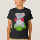 エレファントボクサーボクシング手袋ボクシング Tシャツ (正面)