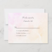 エレファントボホシックコーラルベビーシャワーRSVP 出欠カード (裏面)