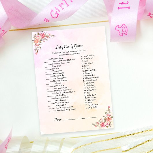 エレファントボホチックベイビーシャワースイーツゲーム 招待状