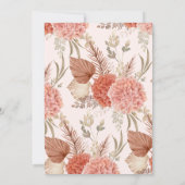 エレファントボホフローラベビーシャワーガール 招待状 (裏面)