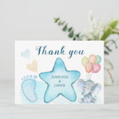 エレファントボーイベビーシャワーサンキューカード サンキューカード (スタンド正面)