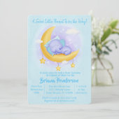 エレファントボーイ甘い小さなピーナッツ赤ちゃんシャワー 招待状 (スタンド正面)