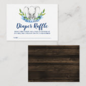 エレファントボーイ素朴おむつラッフルチケット エンクロージャーカード (正面/裏面)