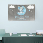 エレファントボーイ背景ムーンスターズ青い名前星 横断幕 (トレードショー)