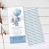 エレファントボーイ赤ちゃんシャワーおむつラッフル 招待状