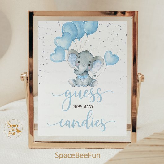 エレファントボーイ赤ちゃんシャワーサファリエレファントポスター ポスター