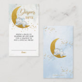 エレファントボーイ赤ちゃんシャワームーンスターズおむつラッフル エンクロージャーカード (正面/裏面)