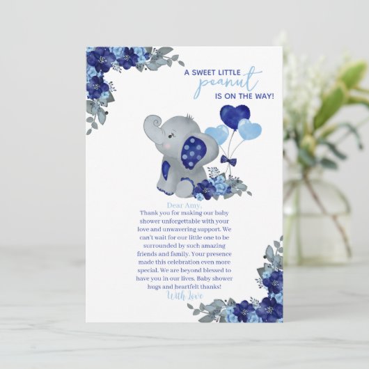 エレファントボーイ赤ちゃんシャワー サンキューカード (スタンド正面)