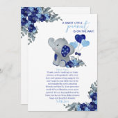 エレファントボーイ赤ちゃんシャワー サンキューカード (正面/裏面)