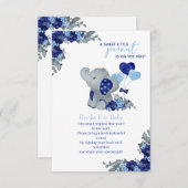 エレファントボーイ赤ちゃんシャワー、ベビー用の本 エンクロージャーカード (正面/裏面)