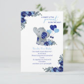 エレファントボーイ赤ちゃんシャワー、ベビー用の本 エンクロージャーカード (スタンド正面)