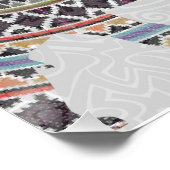 エレファントポスターインディアンボヘミアンデザインとロータス ポスター (コーナー)