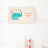 エレファントマザーとカーフレベビーシャワーの装飾 横断幕 (インサイチュ)