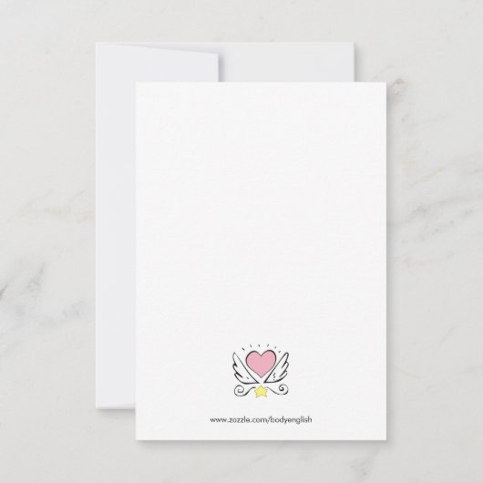 エレファントママとベビー吹き気球ベビーシャワー サンキューカード (裏面)