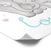 エレファントママ&ベビー"Must Be Love" Decor ポスター (角)