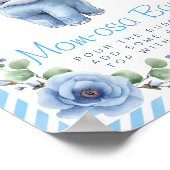 エレファントマムオーサバーサイン – ブルーフローラベビーショウ ポスター (角)