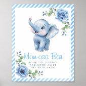 エレファントマムオーサバーサイン – ブルーフローラベビーショウ ポスター (正面)