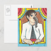 エレファントマンサーカスサイドショーフリークアートはがき ポストカード (正面/裏面)