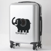 エレファントメールボックスのシール シール (スーツケース)