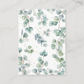 エレファントユーカリプトゥスグリーンリースおむつラッフル エンクロージャーカード (裏面)