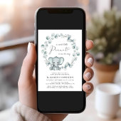 エレファントユーカリ赤ちゃんシャワー 招待状