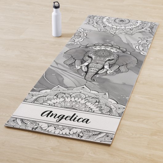 エレファントヨガマットとインディアンマンダラアート ヨガマット (インサイチュ)